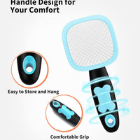HKM-491219 Pet Grooming Brush for Dogs and Cats - Rotatable Slicker Brush with Stainless Steel Bristles and Rubber Handle for Efficient Shedding Control and Matt Removal