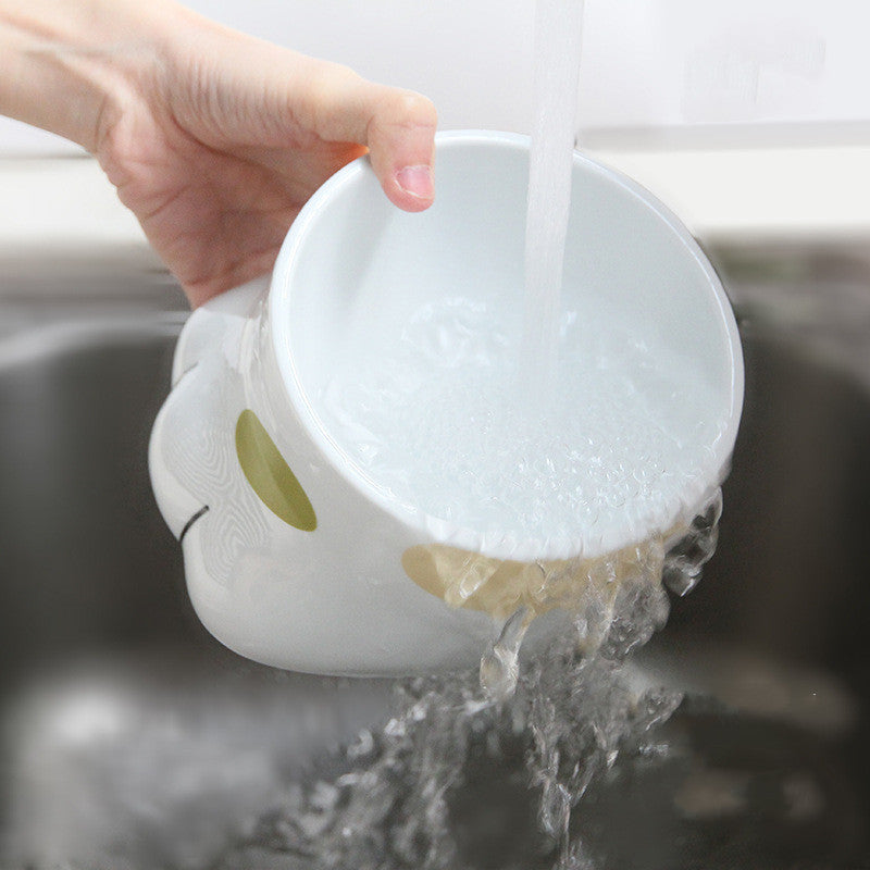 HKM-781779 Ceramic Cat Paw Bowl for Food and Water - Adorable White Design, 130mm x 150mm x 117mm