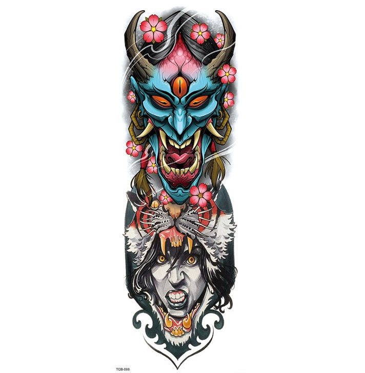 HKM-121299 Waterproof Full Arm Tattoo Sticker - 480*170mm Water Transfer Design
