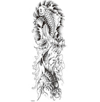 HKM-121299 Waterproof Full Arm Tattoo Sticker - 480*170mm Water Transfer Design