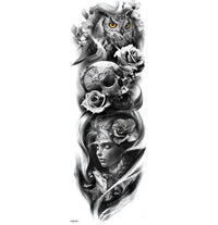 HKM-121299 Waterproof Full Arm Tattoo Sticker - 480*170mm Water Transfer Design