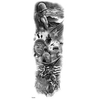 HKM-121299 Waterproof Full Arm Tattoo Sticker - 480*170mm Water Transfer Design