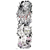 HKM-121299 Waterproof Full Arm Tattoo Sticker - 480*170mm Water Transfer Design