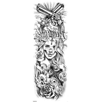 HKM-121299 Waterproof Full Arm Tattoo Sticker - 480*170mm Water Transfer Design