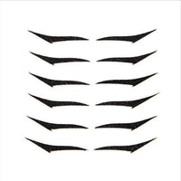 HKM-966099 Natural Eyeliner Stickers - 6 Pairs (12 Stickers) for Effortless Eye Makeup