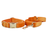 HKM-558867 Velvet Pet Collar and Leash Set with Bow Tie - Adjustable Sizes XS to XL