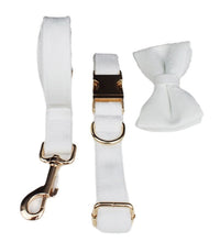 HKM-558867 Velvet Pet Collar and Leash Set with Bow Tie - Adjustable Sizes XS to XL