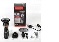 HKM-135379 3-in-1 Rechargeable Electric Rotary Shaver with Floating Cutting Heads for Comfortable Shaving