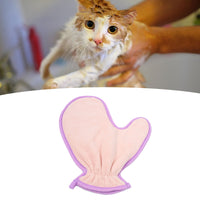 HKM-727187 Ultra-Soft Absorbent Pet Bath Towel Glove for Cats and Dogs - Lightweight Fiber Cleaning Tool