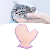 HKM-727187 Ultra-Soft Absorbent Pet Bath Towel Glove for Cats and Dogs - Lightweight Fiber Cleaning Tool