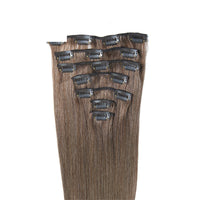 HKM-617363 22-Inch Clip-In Human Hair Extensions Set - 8 Pieces, Soft & Tangle-Free