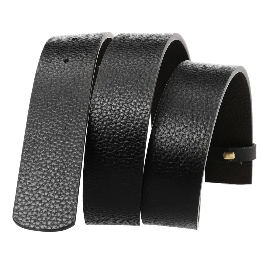 HKM-722707 Adjustable Two-layer Cowhide Perforated Belt with Innovative Design