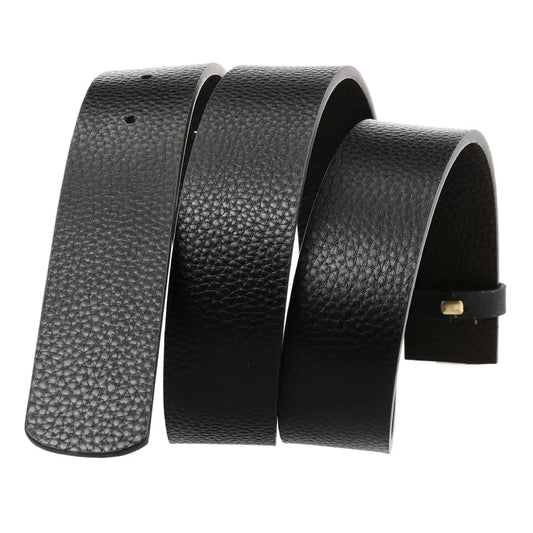 HKM-722707 Adjustable Two-layer Cowhide Perforated Belt with Innovative Design