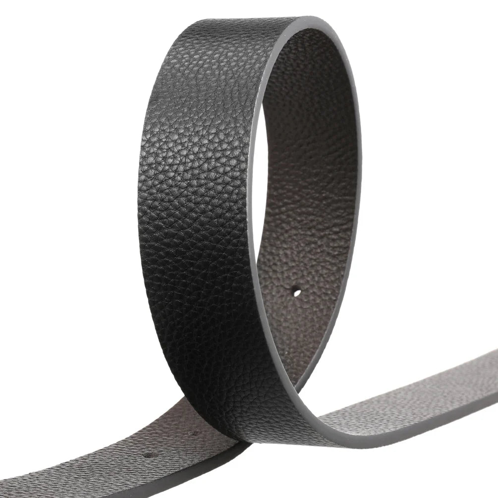 HKM-722707 Adjustable Two-layer Cowhide Perforated Belt with Innovative Design