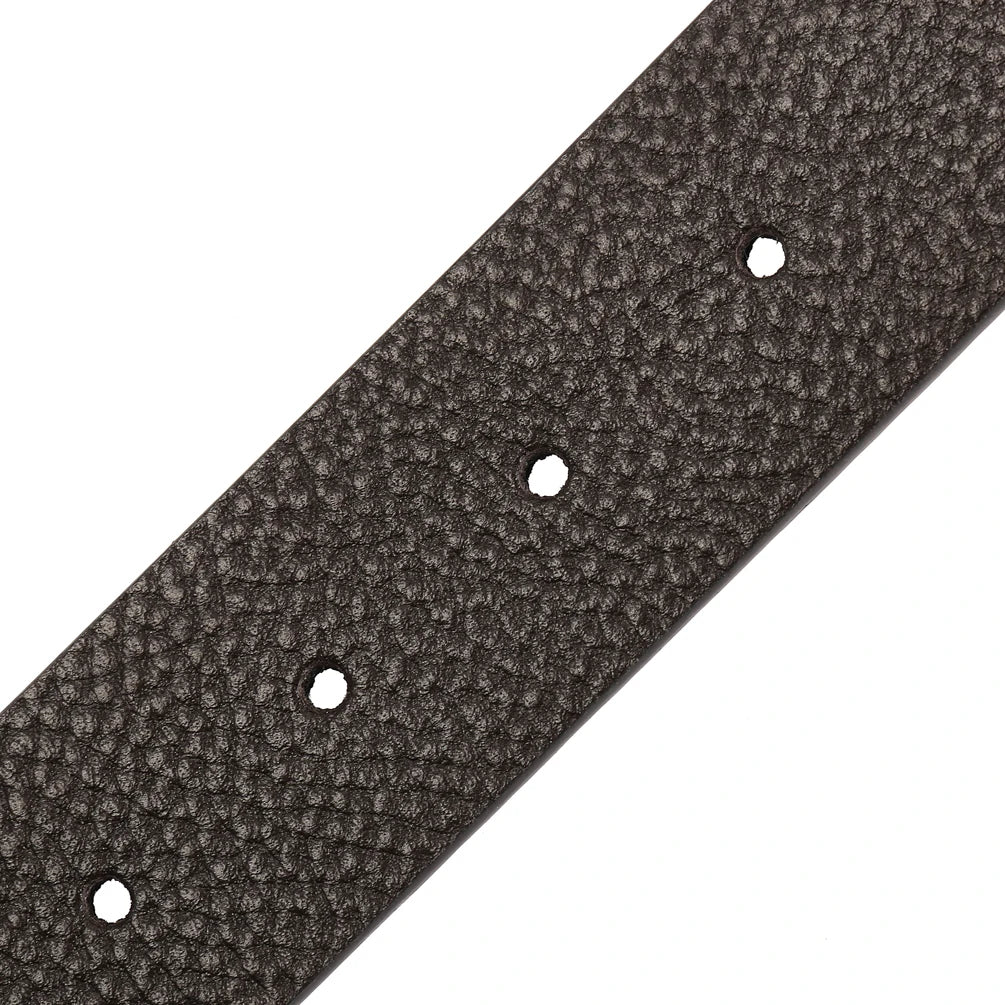 HKM-722707 Adjustable Two-layer Cowhide Perforated Belt with Innovative Design