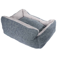 HKM-545491 Deep Sleeping Pet Kennel Mat for Small and Medium Pets - Soft Cloth in Light and Dark Gray