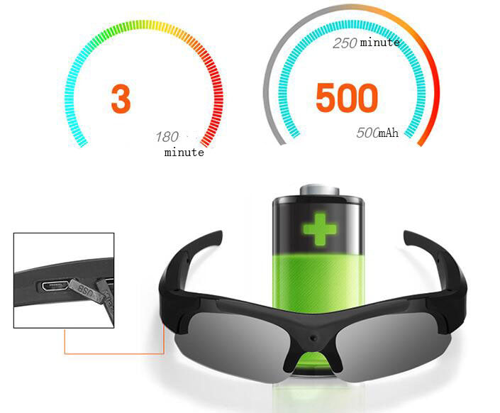 KTX-477331 1080P Video Recording Sunglasses with Polarized Lenses