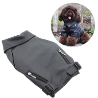HKM-403283 Stylish PU Leather Dog Jacket for Autumn and Winter with Eagle Embroidery
