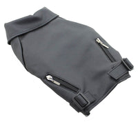 HKM-403283 Stylish PU Leather Dog Jacket for Autumn and Winter with Eagle Embroidery