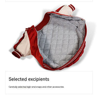 HKM-414163 Cotton-Padded Glossy Dog Jacket in Blue and Red ¨C Multiple Sizes Available