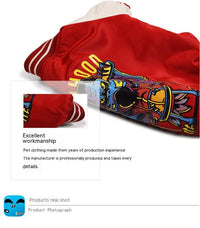 HKM-414163 Cotton-Padded Glossy Dog Jacket in Blue and Red ¨C Multiple Sizes Available