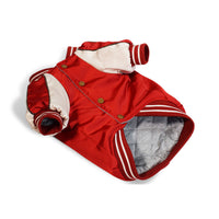 HKM-414163 Cotton-Padded Glossy Dog Jacket in Blue and Red ¨C Multiple Sizes Available