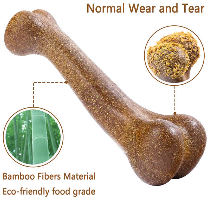 HKM-601171 Durable Pet Molar Simulation Bone Toy for Teeth Cleaning - Sizes: 12cm, 15cm, and 18.5cm in Brown