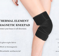 HKM-935315 Magnetic Knee Protector for Running, Cycling, and Card Games - Black Cloth Fabric