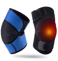 HKM-935315 Magnetic Knee Protector for Running, Cycling, and Card Games - Black Cloth Fabric