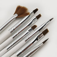 HKM-508755 Nail Supplies Painting Tool Set - 12 Carbon Steel Brushes for Nail Art and Design