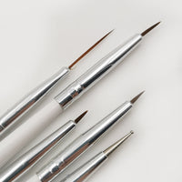 HKM-508755 Nail Supplies Painting Tool Set - 12 Carbon Steel Brushes for Nail Art and Design