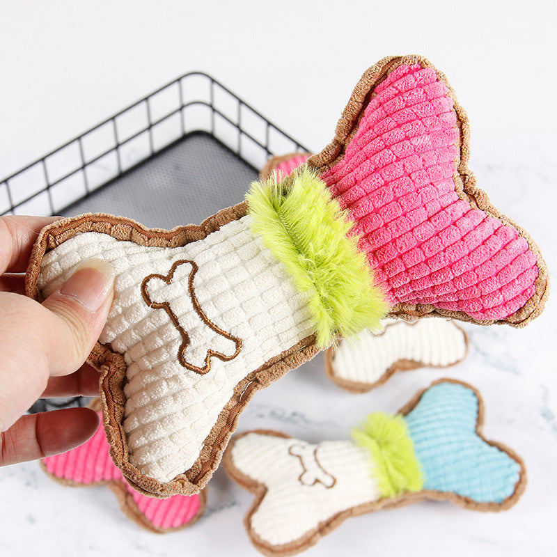HKM-452307 Plush Squeaky Dog Toy for Small and Medium Breeds - Perfect for Puppy Teething and Aggressive Chewing