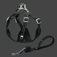 HKM-881107 Reflective Pet Vest Collar with Traction Rope for Small and Medium Dogs ¨C Comfortable, Durable, and Breathable Design