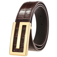 HKM-029971 Casual Stainless Steel Letter Belt for Everyday Fashion
