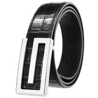 HKM-029971 Casual Stainless Steel Letter Belt for Everyday Fashion