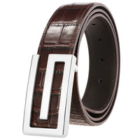 HKM-029971 Casual Stainless Steel Letter Belt for Everyday Fashion