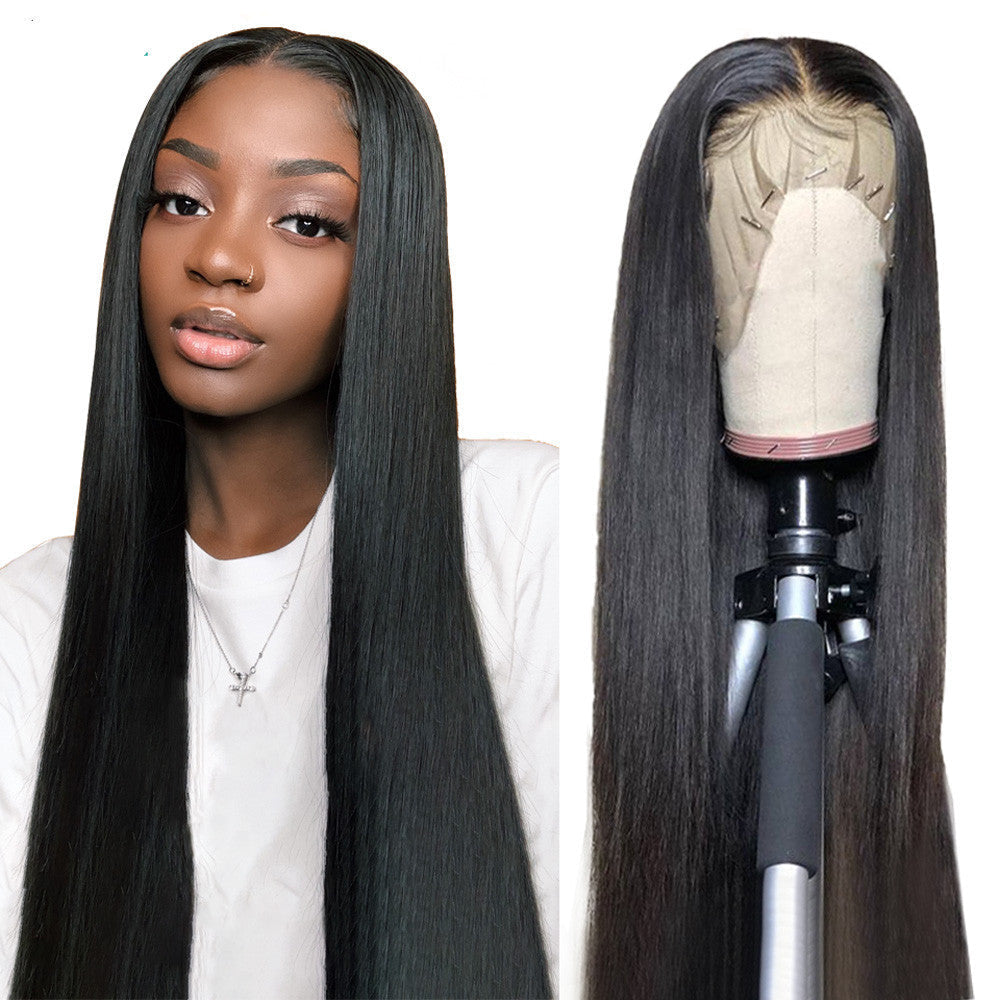 HKM-871763 Long Straight Wig with Split Scalp – High Temperature Silk, 70cm, Dyeable and Ironable