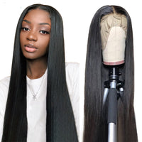 HKM-871763 Long Straight Wig with Split Scalp – High Temperature Silk, 70cm, Dyeable and Ironable