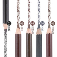 HKM-335443 Leopard Print Waterproof Eyebrow Pencil - Available in Black, Brown, Gray, and Light Brown