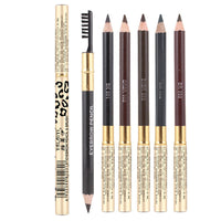 HKM-335443 Leopard Print Waterproof Eyebrow Pencil - Available in Black, Brown, Gray, and Light Brown