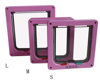 HKM-089235 4-Way Lockable Cat and Small Dog Flap Door with Anti-Draught Brush-Lined Edge
