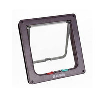 HKM-089235 4-Way Lockable Cat and Small Dog Flap Door with Anti-Draught Brush-Lined Edge