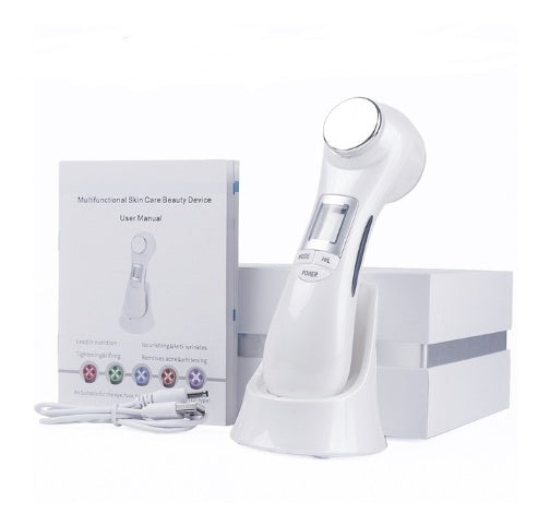 HKM-735251 6-in-1 Rechargeable Electric Skin Lifter with RF, EMS, LED, and Sonic Cleaning for All Skin Types