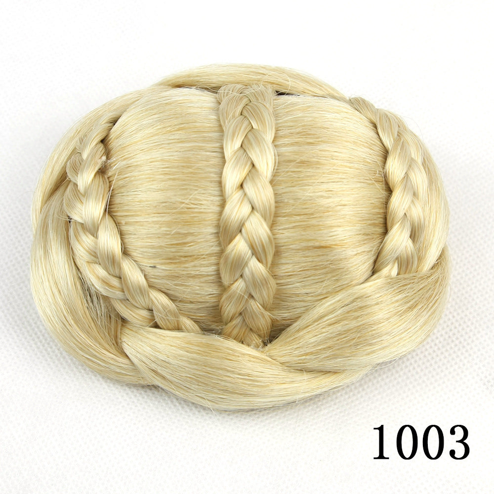 HKM-116947 Braided Bun Hair Pack with High Temperature Wire for All Skin Tones and Face Shapes