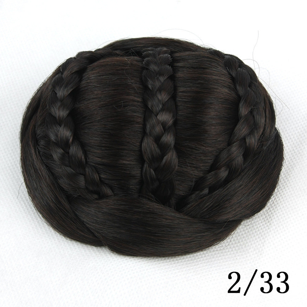 HKM-116947 Braided Bun Hair Pack with High Temperature Wire for All Skin Tones and Face Shapes