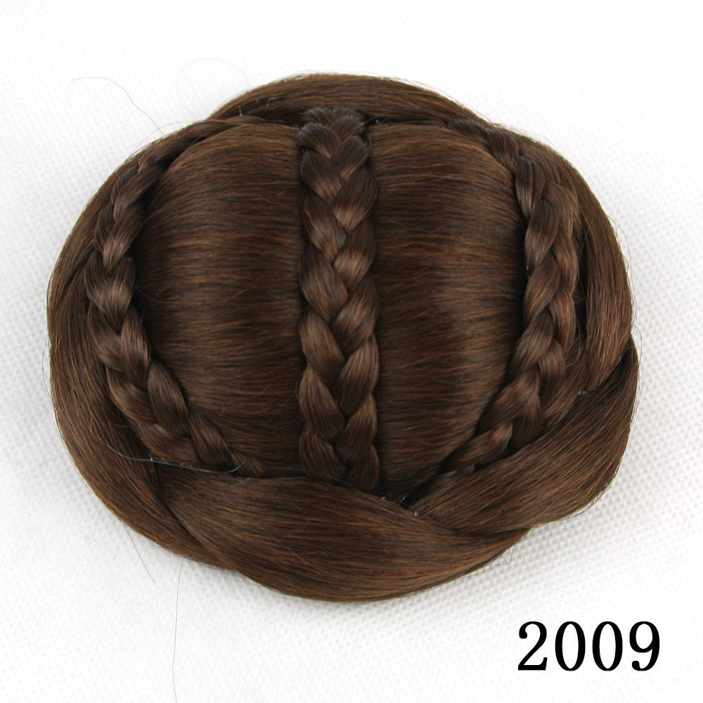 HKM-116947 Braided Bun Hair Pack with High Temperature Wire for All Skin Tones and Face Shapes
