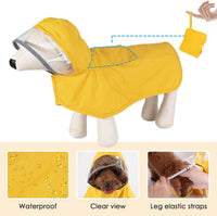 HKM-902227 Waterproof Breathable Dog Raincoat with Hood and Belly Protection for Small Dogs