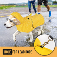 HKM-902227 Waterproof Breathable Dog Raincoat with Hood and Belly Protection for Small Dogs