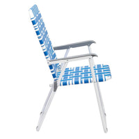 HKM-795475 Blue and White Striped Outdoor Beach Chairs - Set of 2