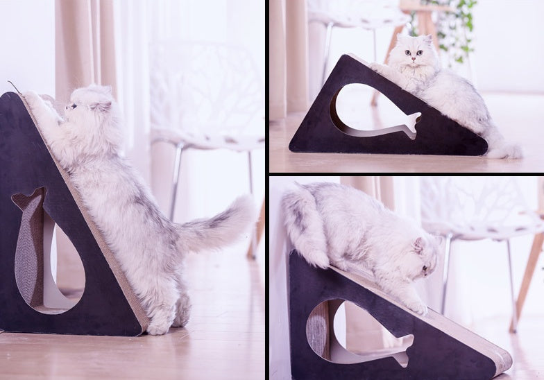 HKM-609043 Corrugated Vertical Cat Climbing Board with Grinding Claws for Scratching and Play